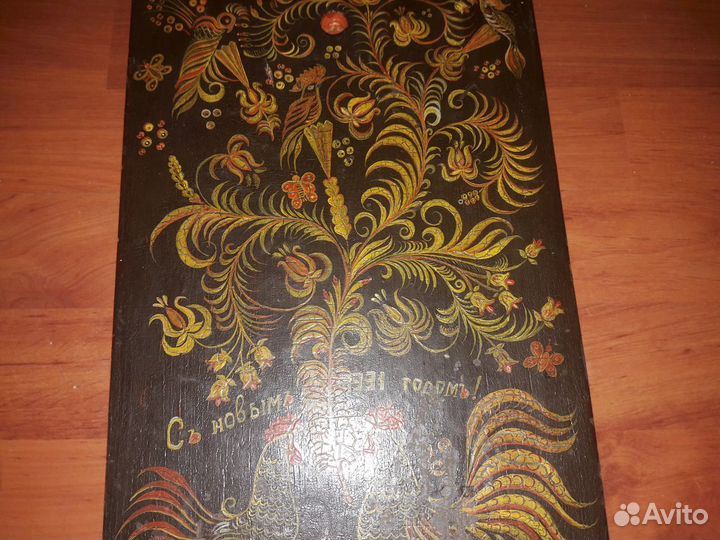 Картина старая на дереве