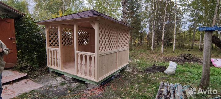 Беседка для дачи деревянная