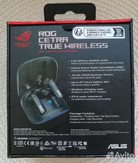 Геймерские наушники Asus Rog Cetra True Wireless