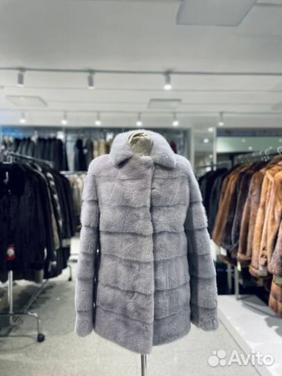 Шуба норковая поперечка трансформер 44 р-р Новая