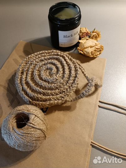 Эко мочалка из джута