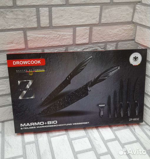 Набор кухонных ножей в кейсе новые