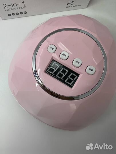 Лампа для маникюра F6 86W розовая