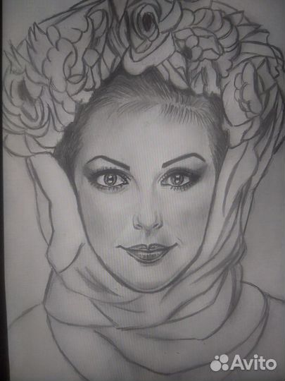 Портрет по фото карандашом на заказ