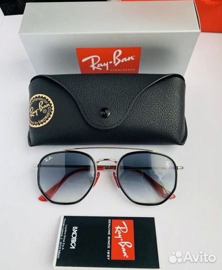 Очки ray ban ferrari пепельные