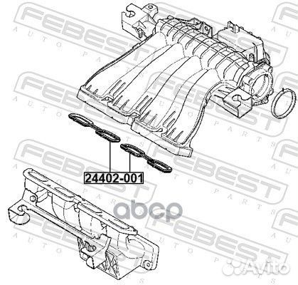 Прокладка впуск.коллектора renault clio/megane
