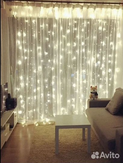 Гирлянда штора занавес 2*2