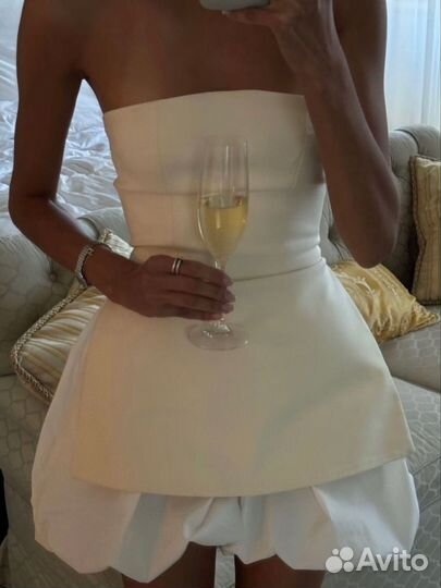 Костюм/двойка с корсетом и пышной мини юбкой с