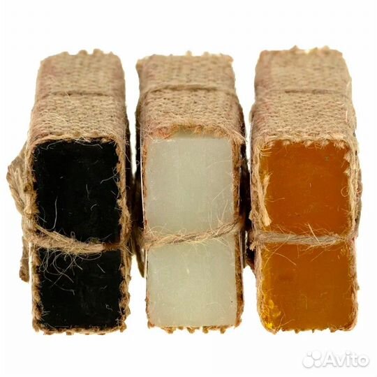 Набор мыло дегтярное, кедровое, облепиховое, 3*80