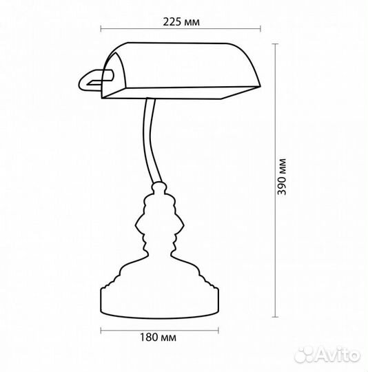 Настольная лампа офисная Odeon Light 2224/1T Tres