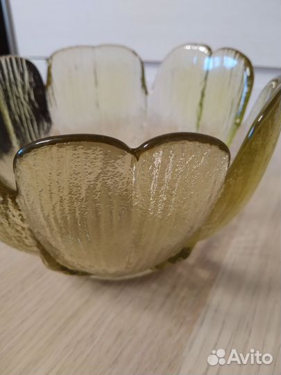 Салатник цветное стекло СССР