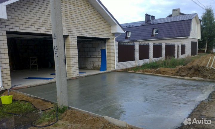 Отмостка вокруг дома бетонные работы