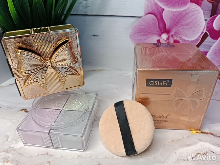 Пудра для лица корректирующая 4 тона