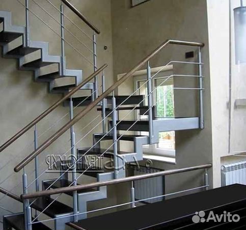 Металлокаркас Г-образной Лестницы с Гарантией