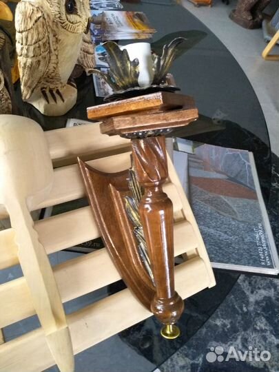 Люстра новая из натурального дерева