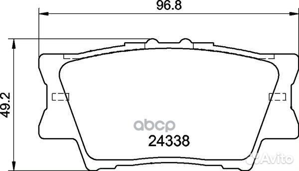 Колодки тормозные дисковые зад NP1016 nissh