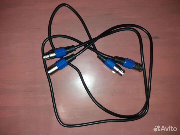 Кабель XLR балансный аудио 2 шт х 1 м