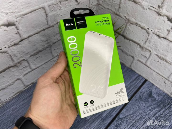 Повербанк 20000 mAh Hoco J123A Белый