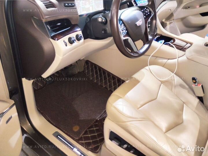 5D коврики из экокожи для Cadillac Escalade