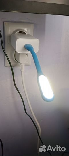 Подсветка для ноутбука (USB фонарик) голубой