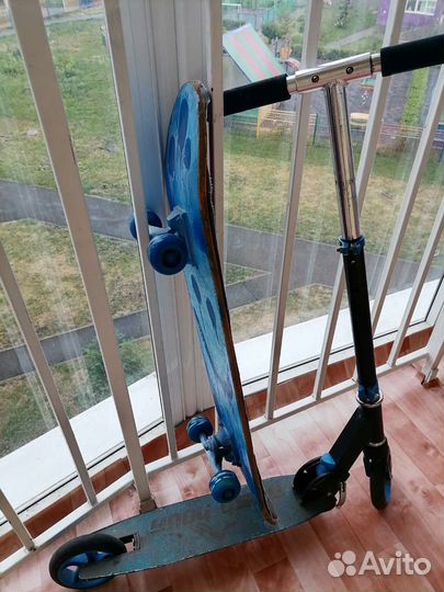 Самокат и скейт