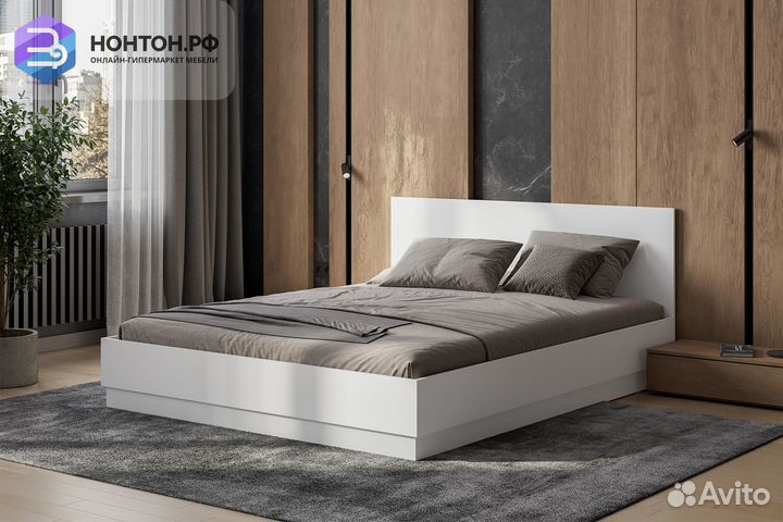 Кровать Айден 1.6 м белый