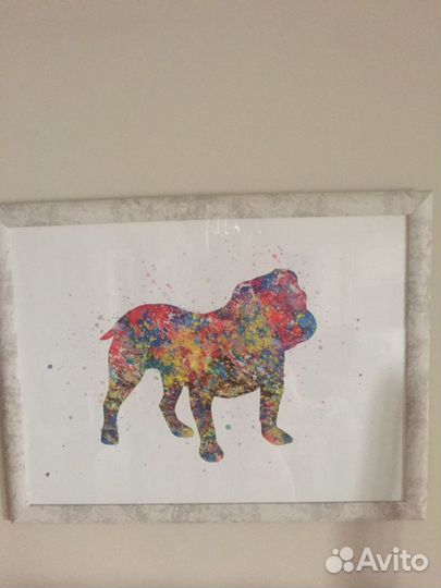 Интерьерная картина английский бульдог