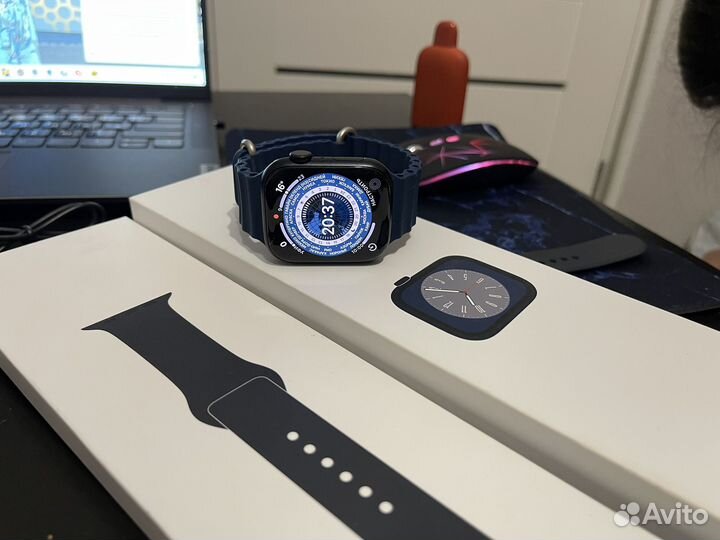 Часы apple watch 8 45 mm Mid Alu mid Sp S/M GPS