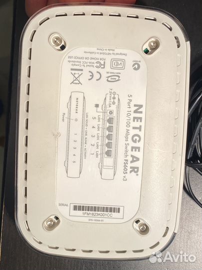 Netgear switch FS605 v3 100Mbps