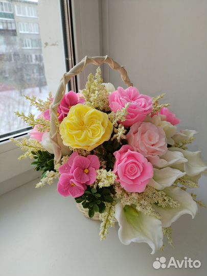 Букет ручной работы из мыла