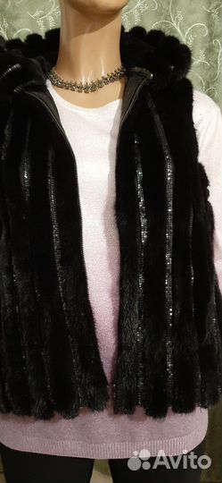 Норковая жилетка женская