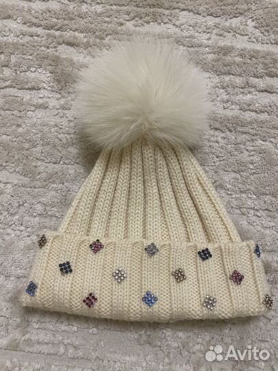 Шапка зимняя шерсть мериноса детская