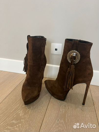 Ботильоны замшевые saint laurent