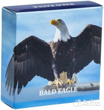 Монета Белоголовый орел орлан О-ва Кука 2018 год