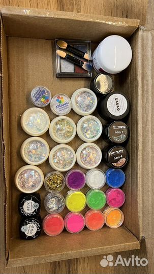 Блески, фольга, гели, втирка для ногтей