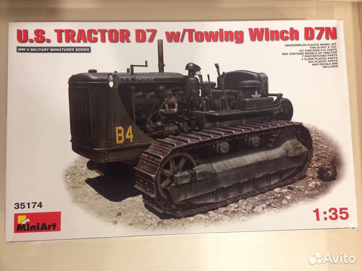 Miniart американский трактор D7 С лебедкой