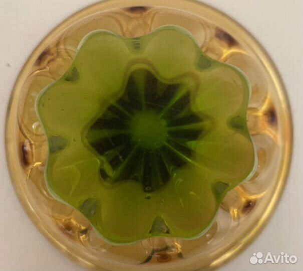 Ваза цветное стекло чехия