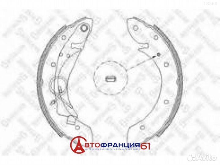 Колодки тормозные задние барабан, 160100SX peugeot