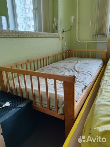 Кровать 70 160 с матрасом детская Икеа Гулливер