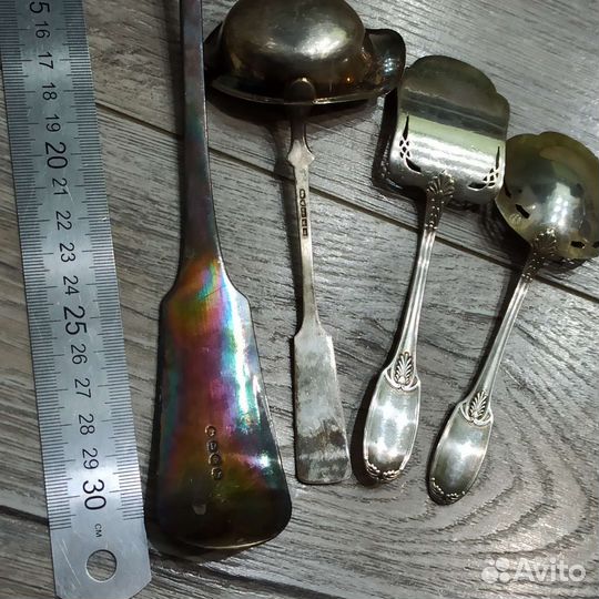 Серебро Европа, половник, десертный набор