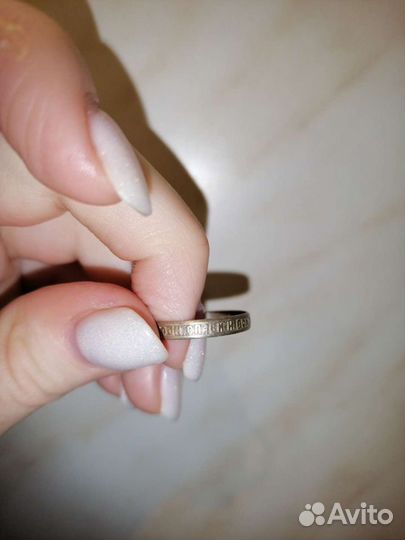 Кольцо серебро 19 размер