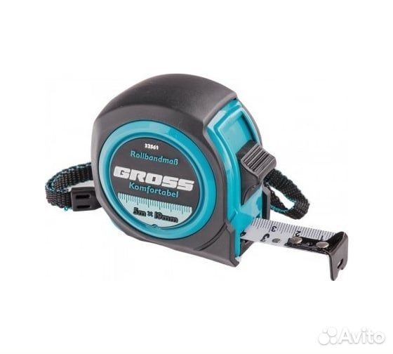 Рулетка Komfortabel, 5 м х 19 мм обрезиненный корп