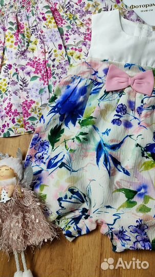 Ромпер и платье 74 Англия для девочки