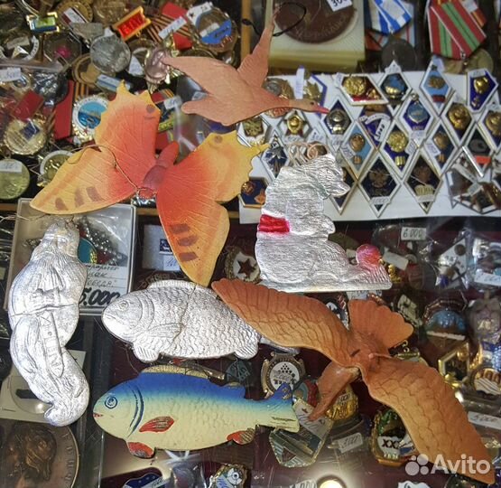 Ёлочные украшения фигурки папье-маше времен СССР