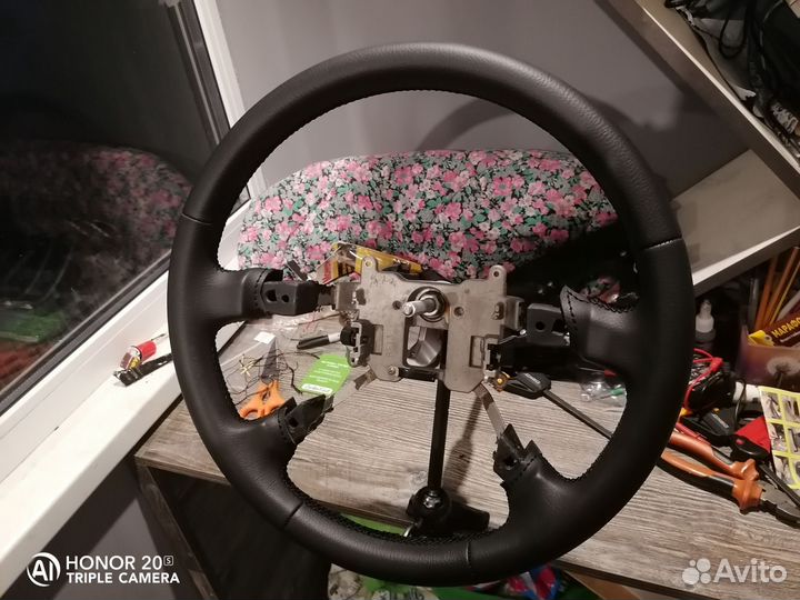 Руль Киа соренто 1 перешитый в эко кожу