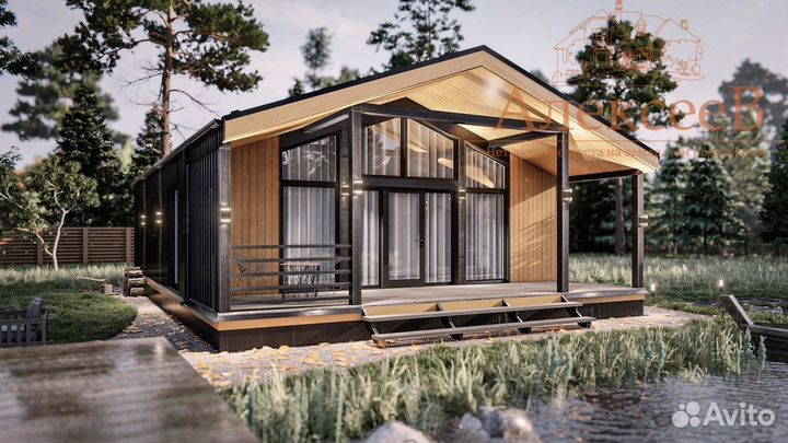 Каркасный дом Барнхаус под ключ 80 кв.м