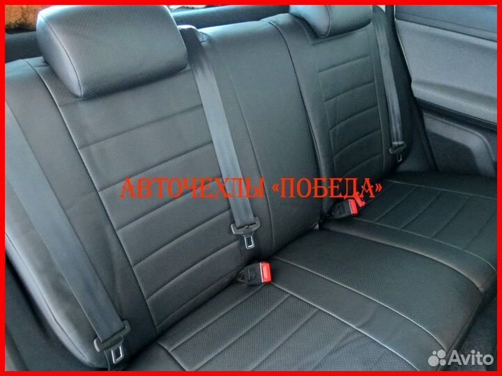 Чехлы Skoda Fabia из экокожи чёрные Классика