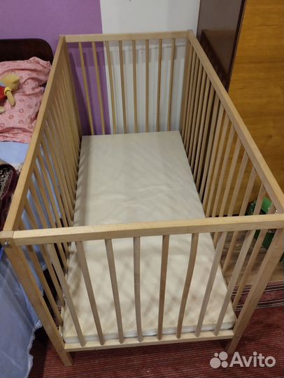 Детская кроватка ikea+матрас