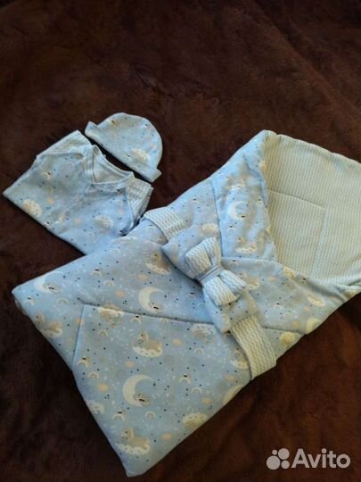 Конверт одеяло на выписку весна осень