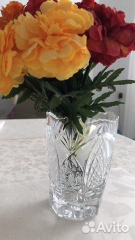 Ваза для цветов, хрусталь